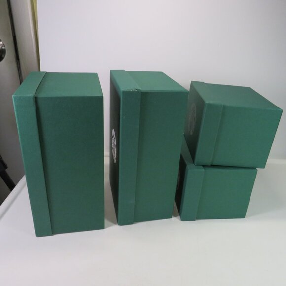 Real Starbucks Green (4) Gift Boxes EMPTY storage boxes - Picture 3 of 10